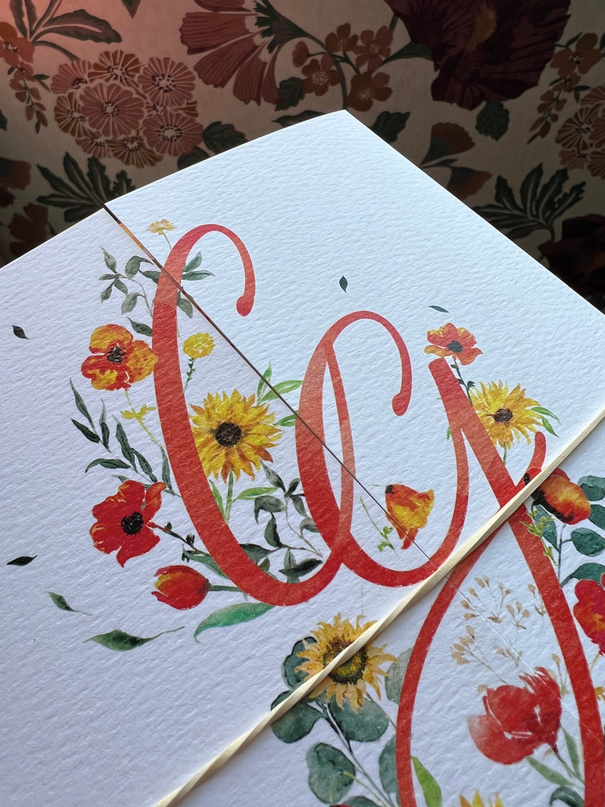 faire-part papier martelé