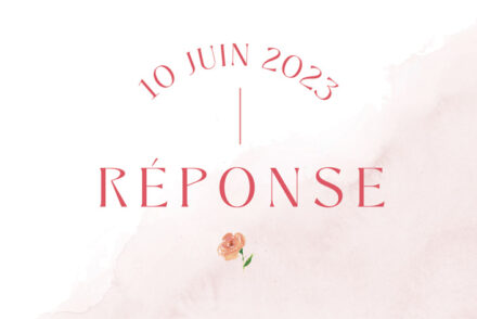 Carton réponse - 12 x 8 cm - recto verso Permettez à vos invités de confirmer leur présence avec ce carton réponse élégant et pratique. Illustré dans le même style que le faire-part de la collection, il s’harmonise parfaitement avec l’ensemble de votre papeterie de mariage. Un outil indispensable pour organiser votre événement avec sérénité. Caractéristiques : Dimensions : 12 x 8 cm. Impression recto verso. Personnalisable avec vos informations (RSVP, date limite, contact). Design assorti à la collection « Champêtre Romantique ».